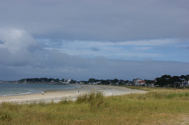 Clouds loom over the beach at Carnac