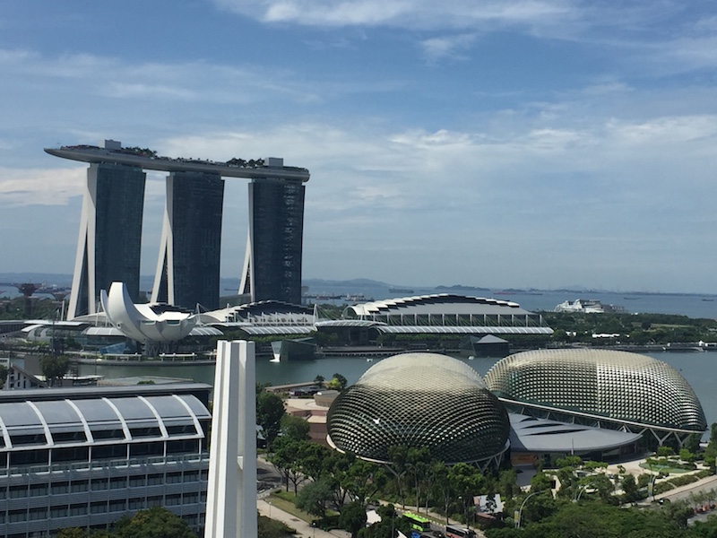 The view to Marina Bay from our hotel