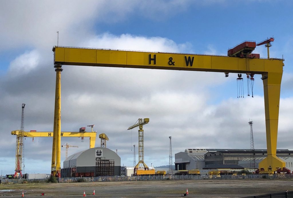 Samson and Goliath, the two iconic cranes at Harland & Wolff