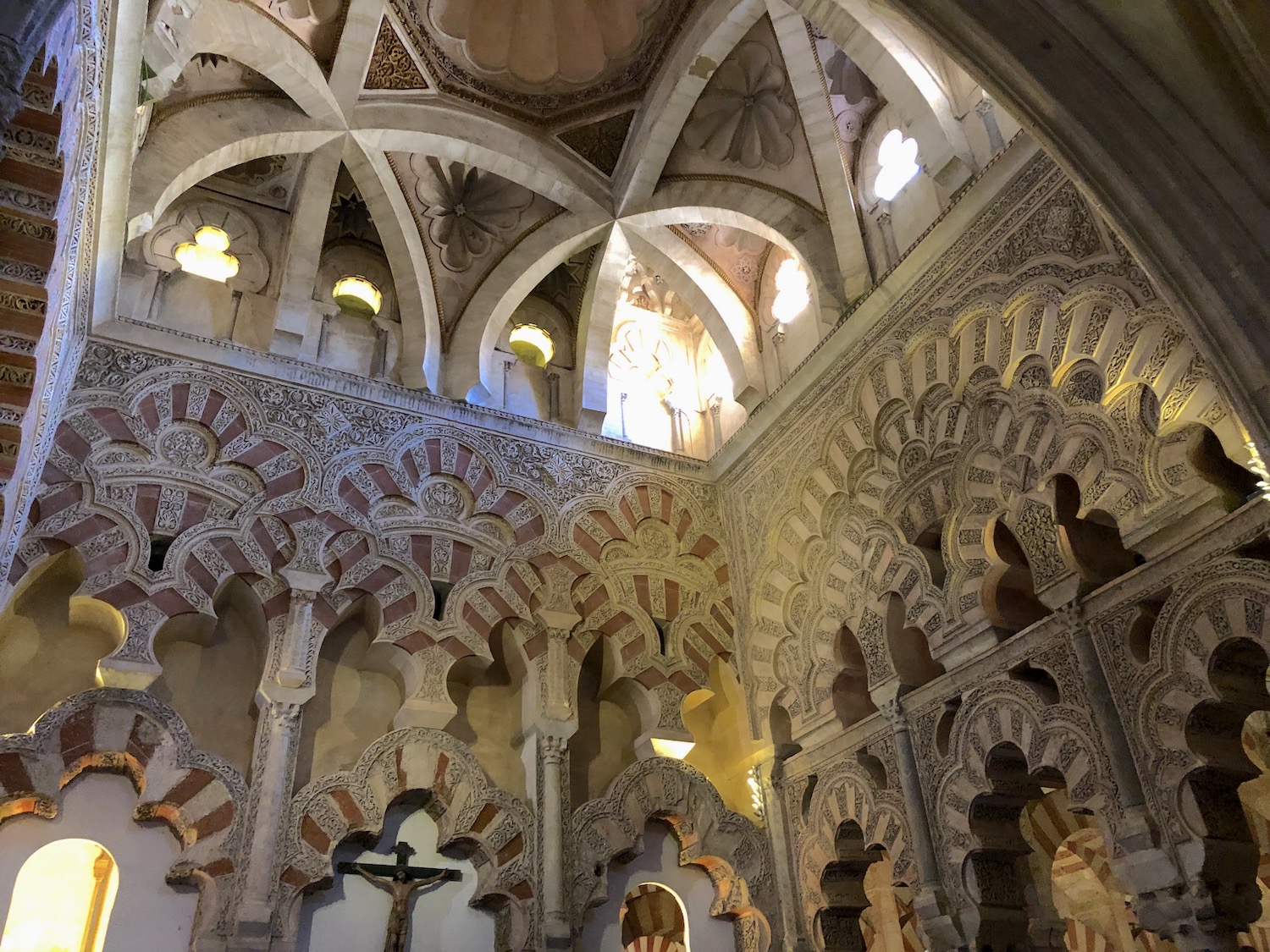 A mix of Islamic and Christian styles in the Mezquita
