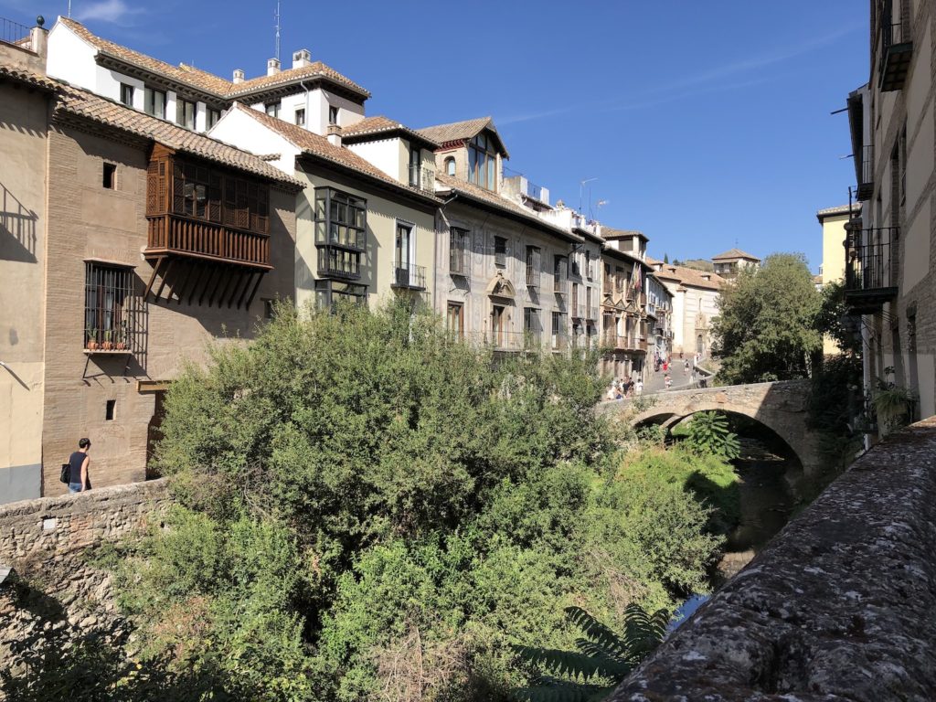 Along the banks of the Darro river in Granada